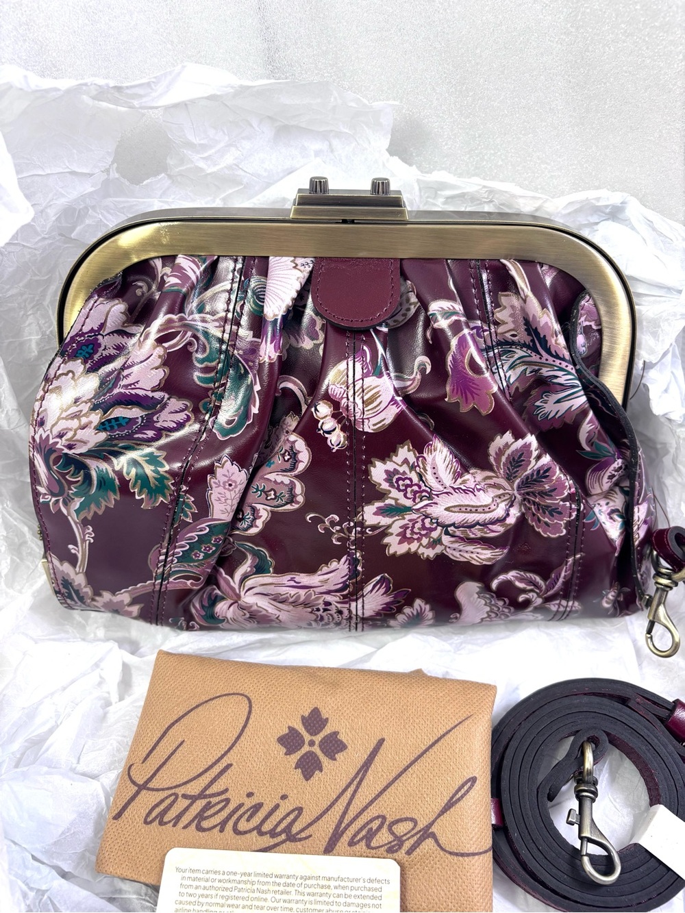 Patricia Nash Verbania Sm Leather Frame C/B. EuroFlrtps.